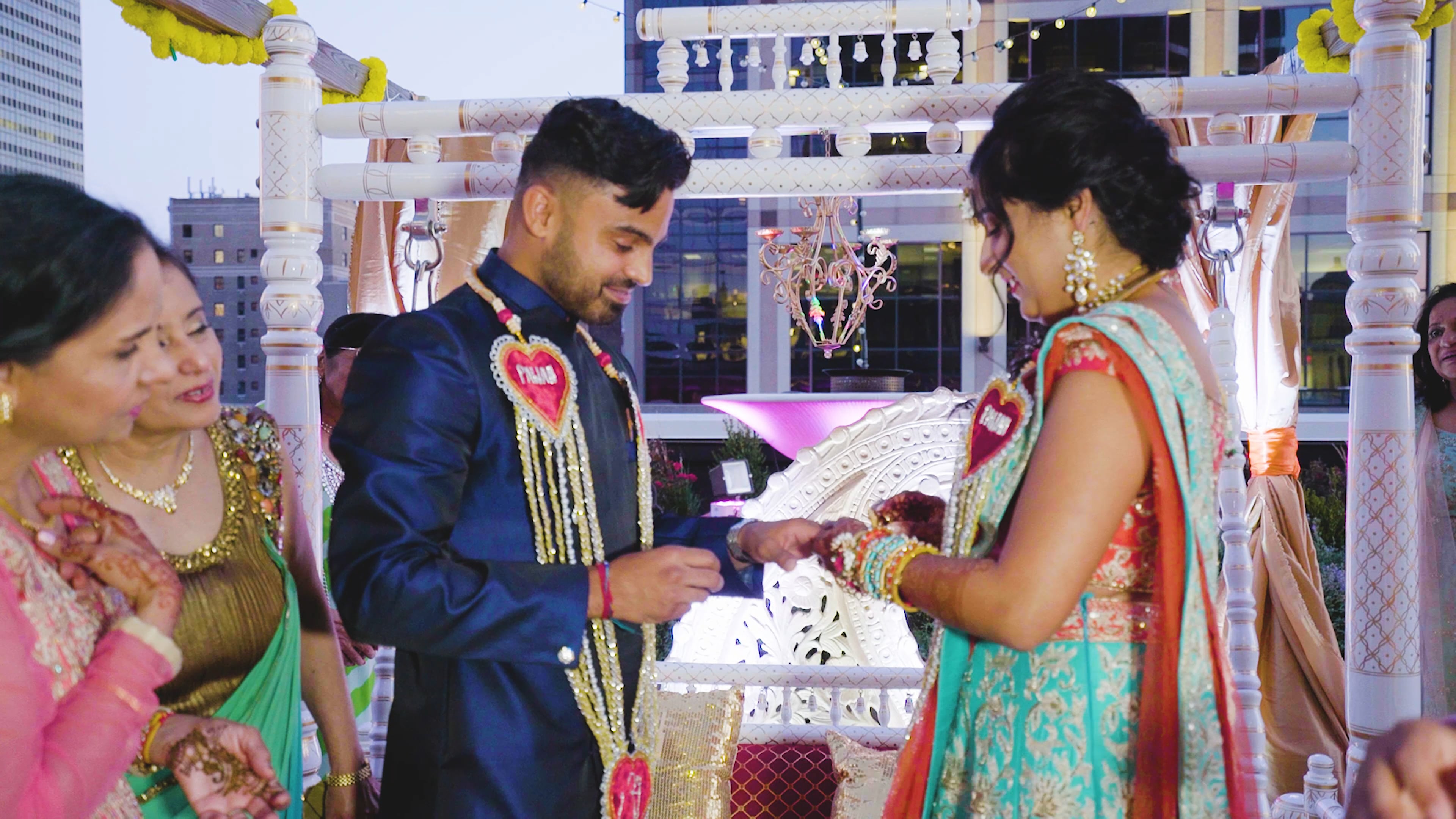 Regions Tower Indianapolis IN Hindu Wedding | Raina & Pawan | Engagement Sangeet Ceremony