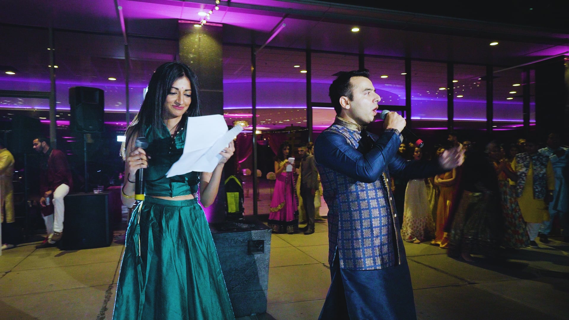 Regions Tower Indianapolis IN Hindu Wedding | Raina & Pawan | Emcee Sangeet Intro