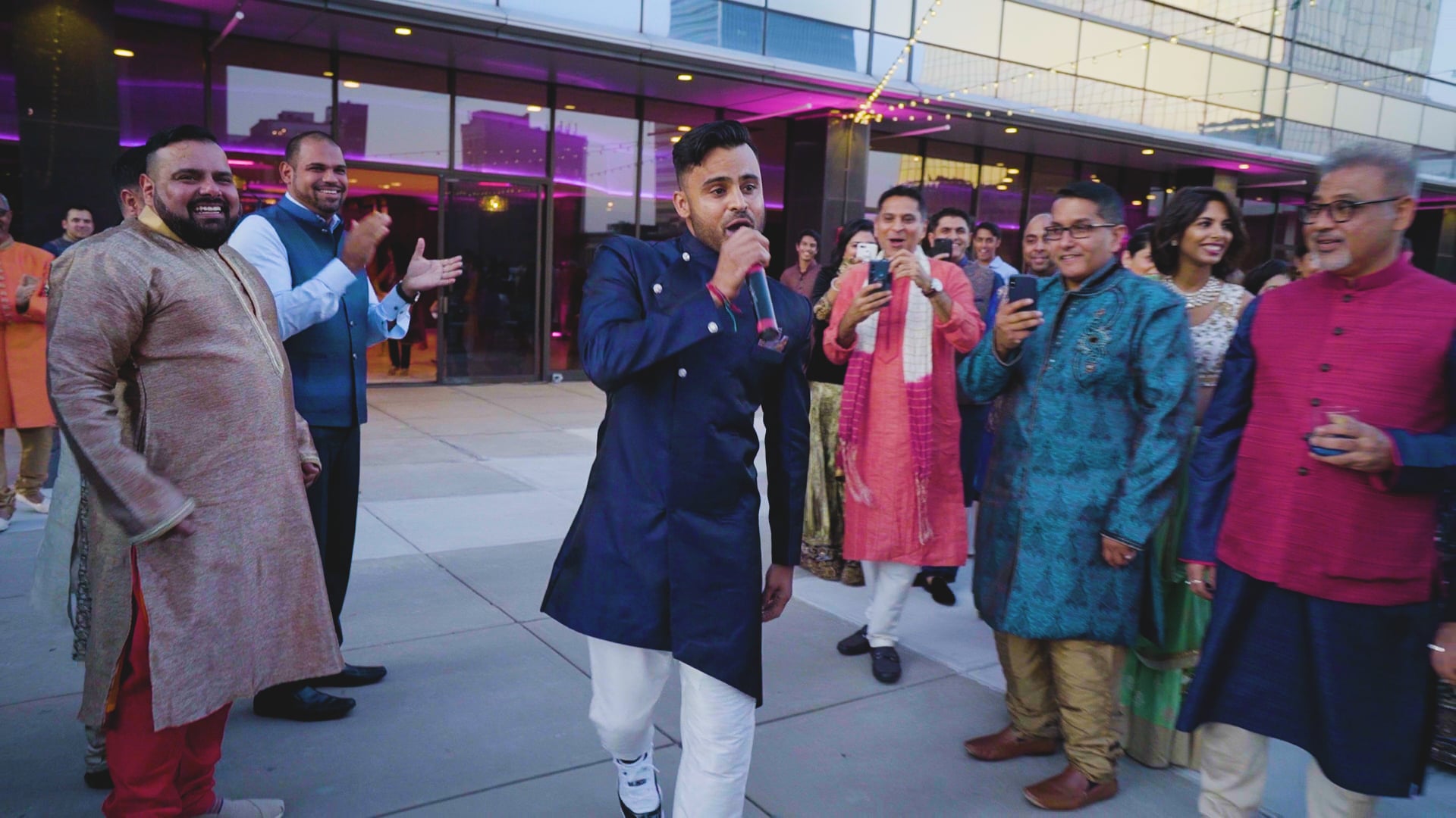 Regions Tower Indianapolis IN Hindu Wedding | Raina & Pawan | Pawan Sangeet Entrance