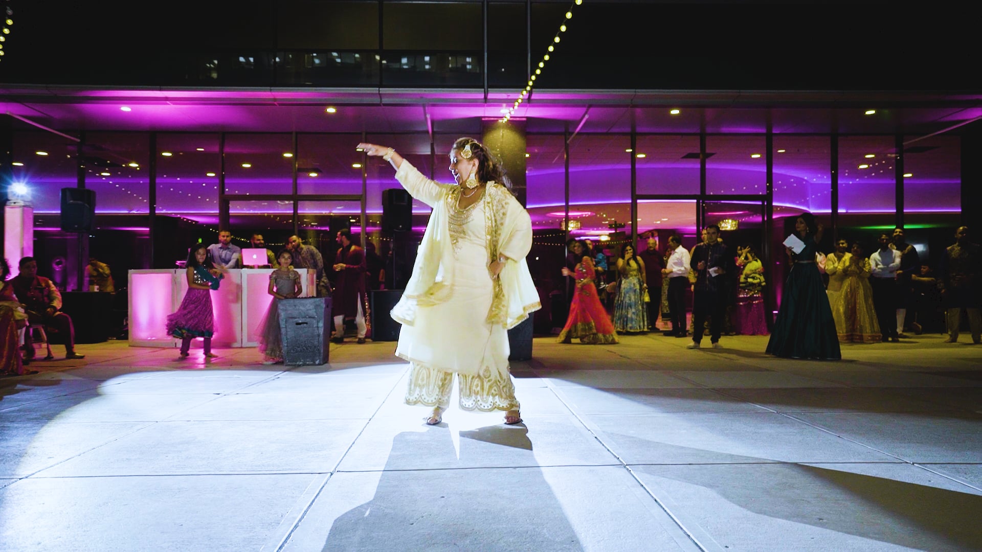Regions Tower Indianapolis IN Hindu Wedding | Raina & Pawan | Pinky Aunty Sangeet Dance