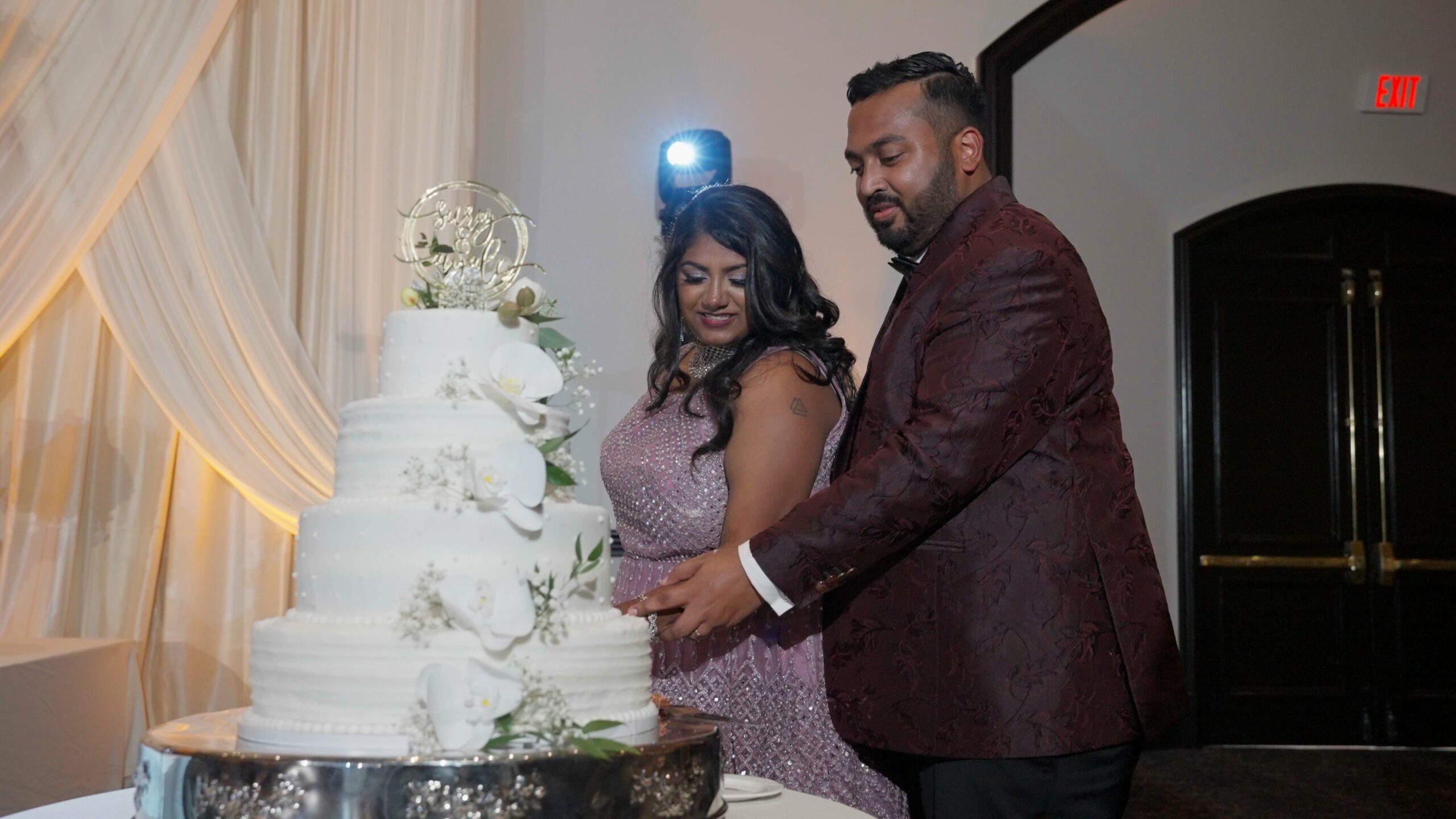 The Scottsdale Plaza Resort & Villas Paradise Valley AZ Hindu Wedding | Anjali & Suraj | Cake Cutting