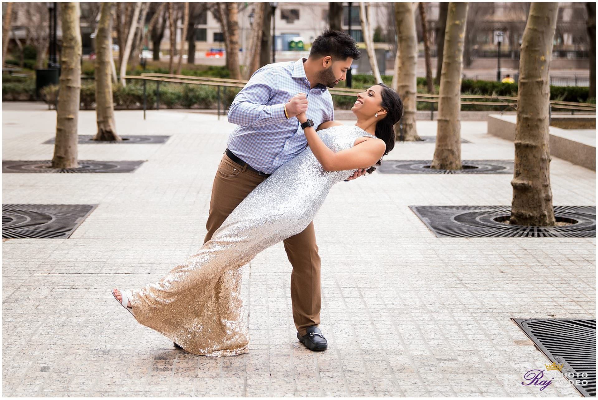 Oculus Brookfield Place New York NY Engagement Shoot | Nidhi & Rudra
