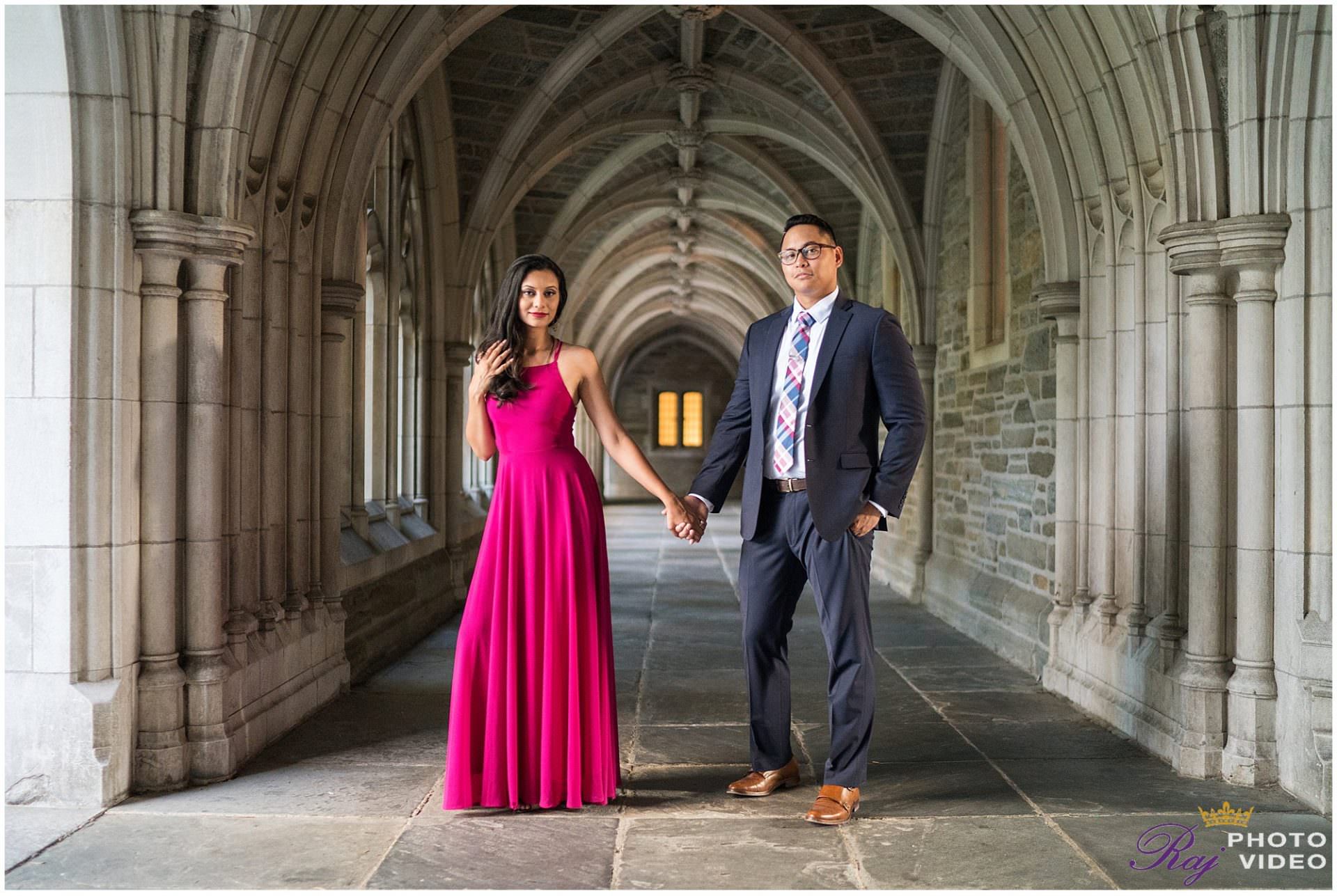 Princeton University Princeton Engagement Shoot | Khusbu & Jeff